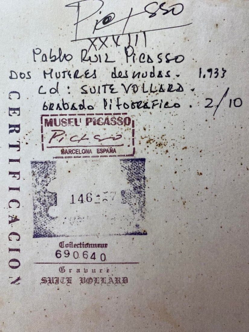 Pablo Picasso, Original Print, Limited Edition, Gallery Seal, Stamped, - 3