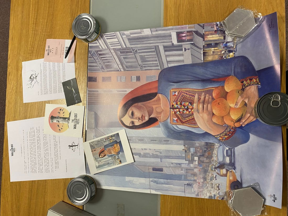 The Walled Off Hotel Gallery- Sliman Mansour- The Immigrant, 2017 - 4