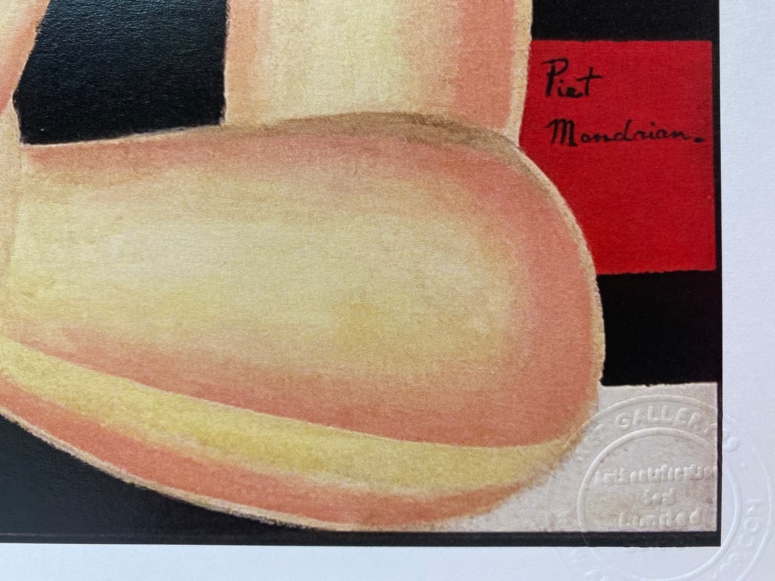 Piet Mondrian, Le Mecanicien- 1914, Signed In Print, - 4