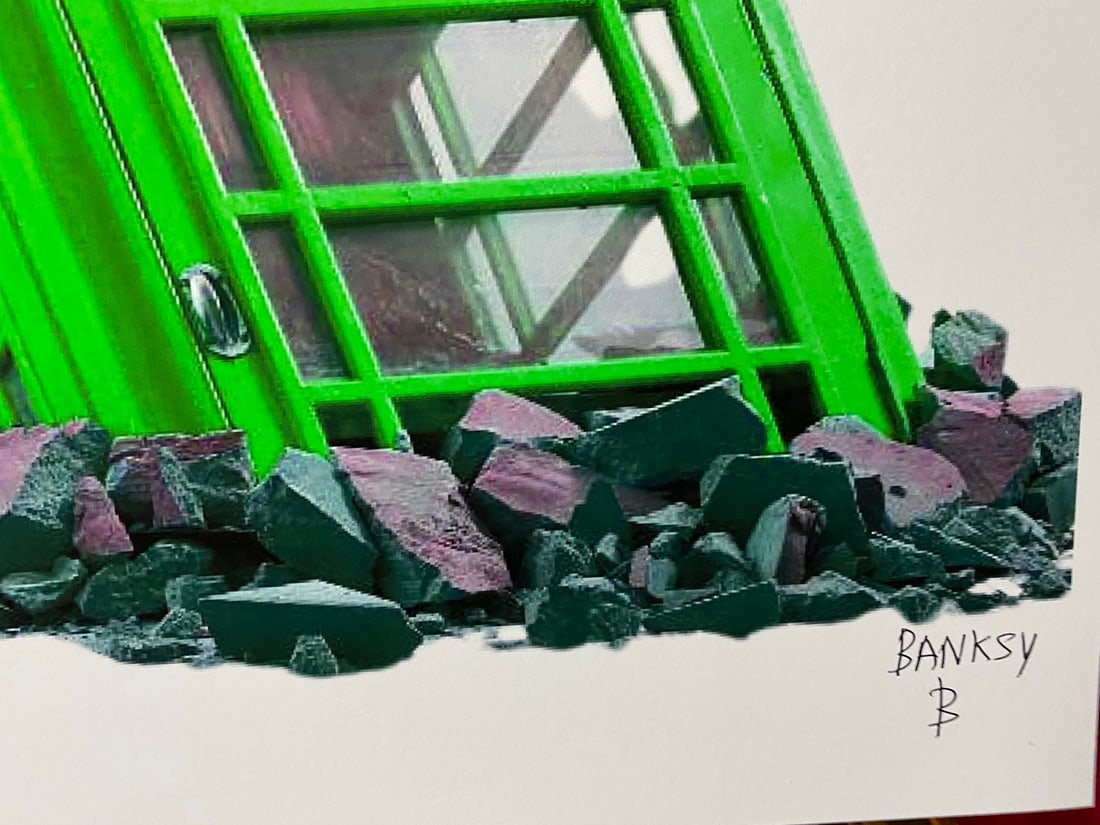 Banksy, In the manner of”, COA. Walled Off Hotel, Original, Limited Edition. Signed. Numbered - 2