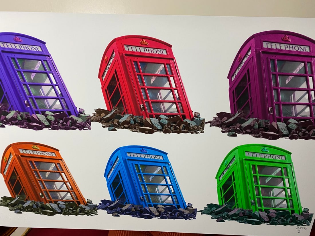 Banksy, In the manner of”, COA. Walled Off Hotel, Original, Limited Edition. Signed. Numbered - 3