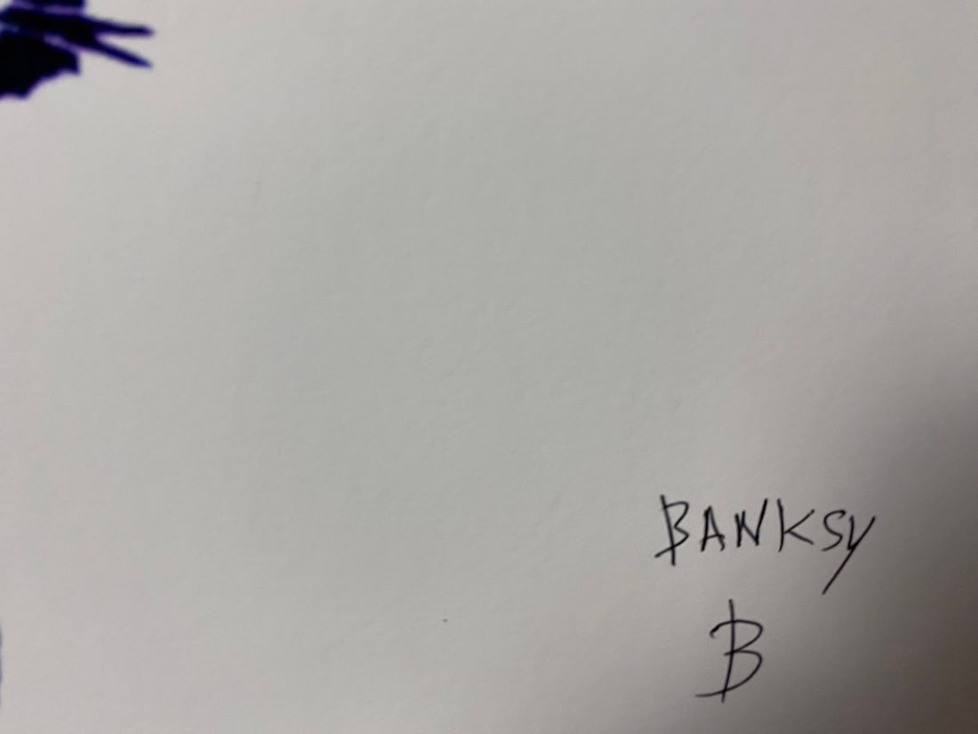 Banksy, In the manner of”, COA. Walled Off Hotel, Original, Limited Edition. Signed. Numbered - 4