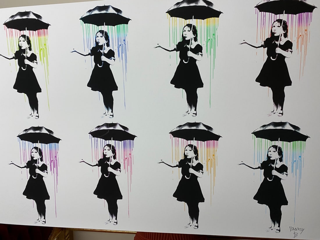 Banksy, In the manner of”, COA. Walled Off Hotel, Original, Limited Edition. Signed. Numbered. - 4