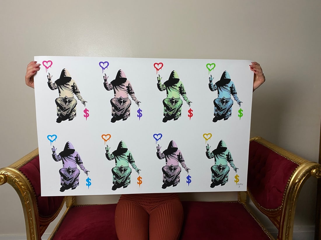 Banksy, In the manner of”, COA. Walled Off Hotel, Original, Limited Edition. Signed. Numbered.: Direct from the walled of Hotel Art Gallery UK, Limited Edition Prints. Please note all artworks here are created by our local artist and NOT by artist Banksy himself. This artwork w