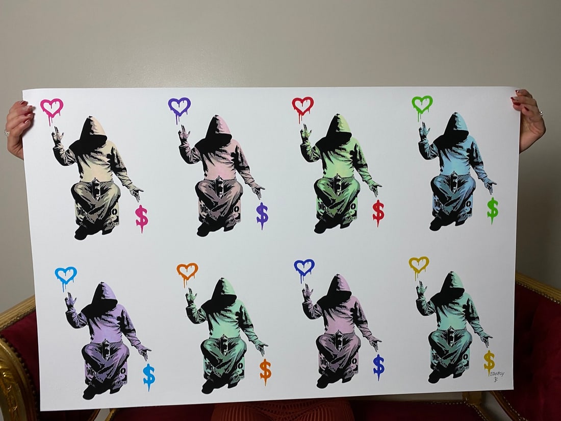 Banksy, In the manner of”, COA. Walled Off Hotel, Original, Limited Edition. Signed. Numbered. - 2