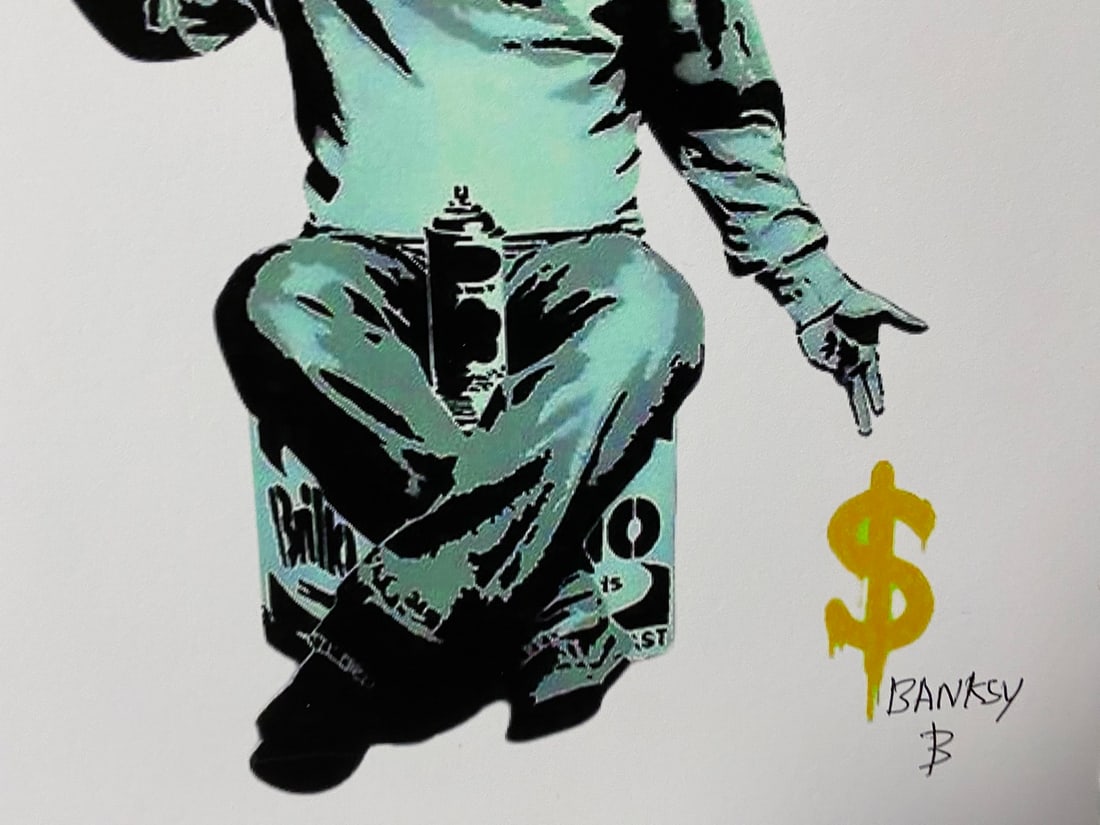 Banksy, In the manner of”, COA. Walled Off Hotel, Original, Limited Edition. Signed. Numbered. - 3