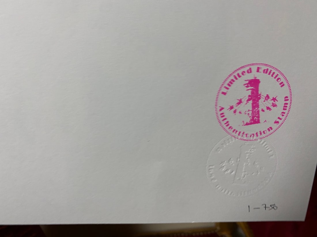 Banksy, In the manner of”, COA. Walled Off Hotel, Original, Limited Edition. Signed. Numbered. - 10