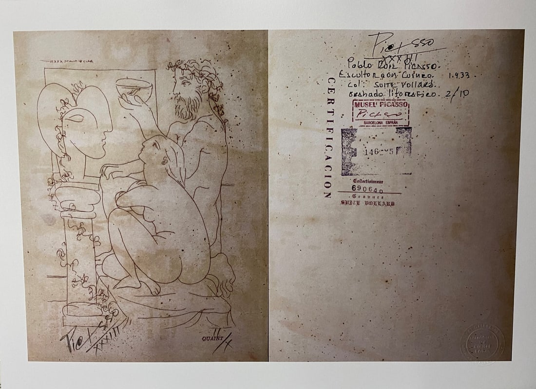 Picasso, ( After ) Vollard Suite Set, 1933, Numbered -2-10- Signed In Print - 2