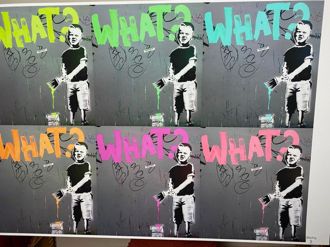 Banksy, In the manner of”, COA. Walled Off Hotel, Original, Limited Edition. Signed. Numbered - 4