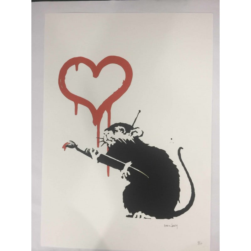 Banksy, Sold as "In the manner of the artist Banksy", Limited Edition, Signed Print, Stamp, Seal, - 2