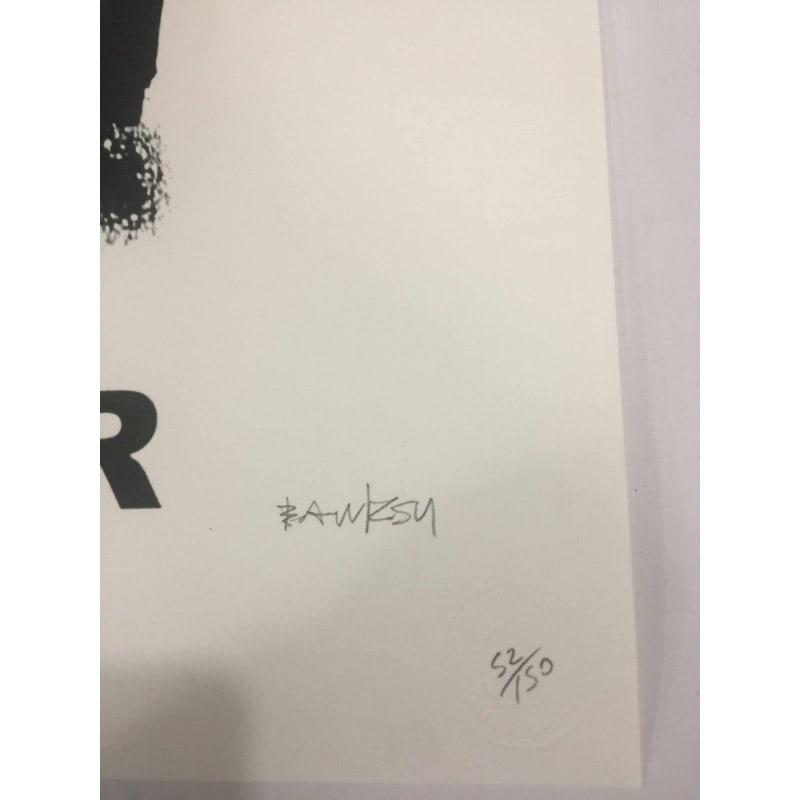 Banksy, "In the manner of , Limited Edition, Signed Print, Seal, Stamp, - 5