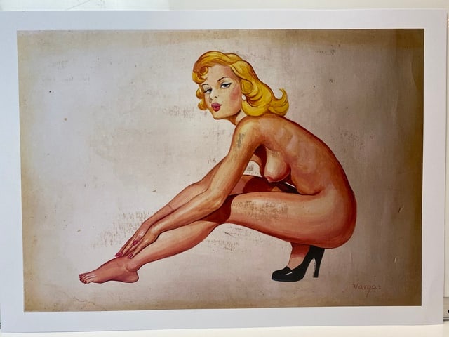 Alberto Vargas, Nude Model-1 Original Print, Limited Edition Print Plate Signed, - 2