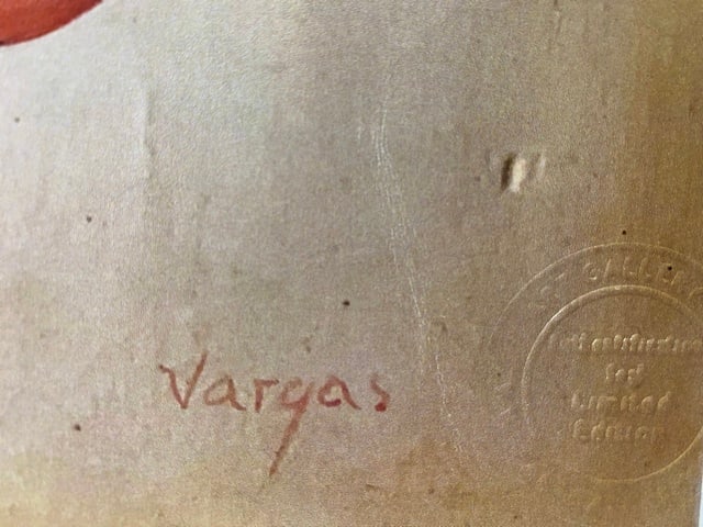 Alberto Vargas, Nude Model-1 Original Print, Limited Edition Print Plate Signed, - 3