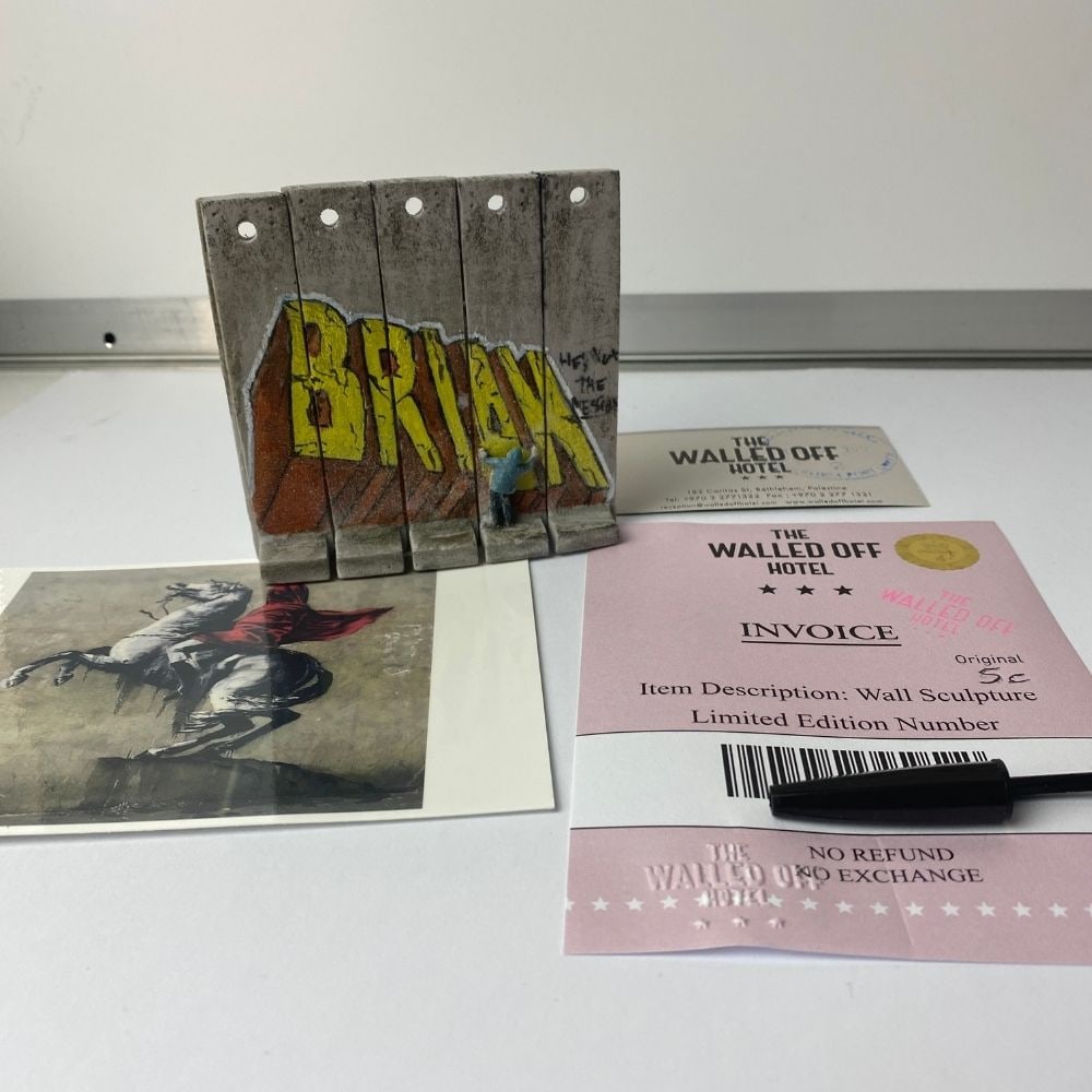 The Walled Off Hotel- Banksy, Wall Section, Original, Limited Edition, - 4