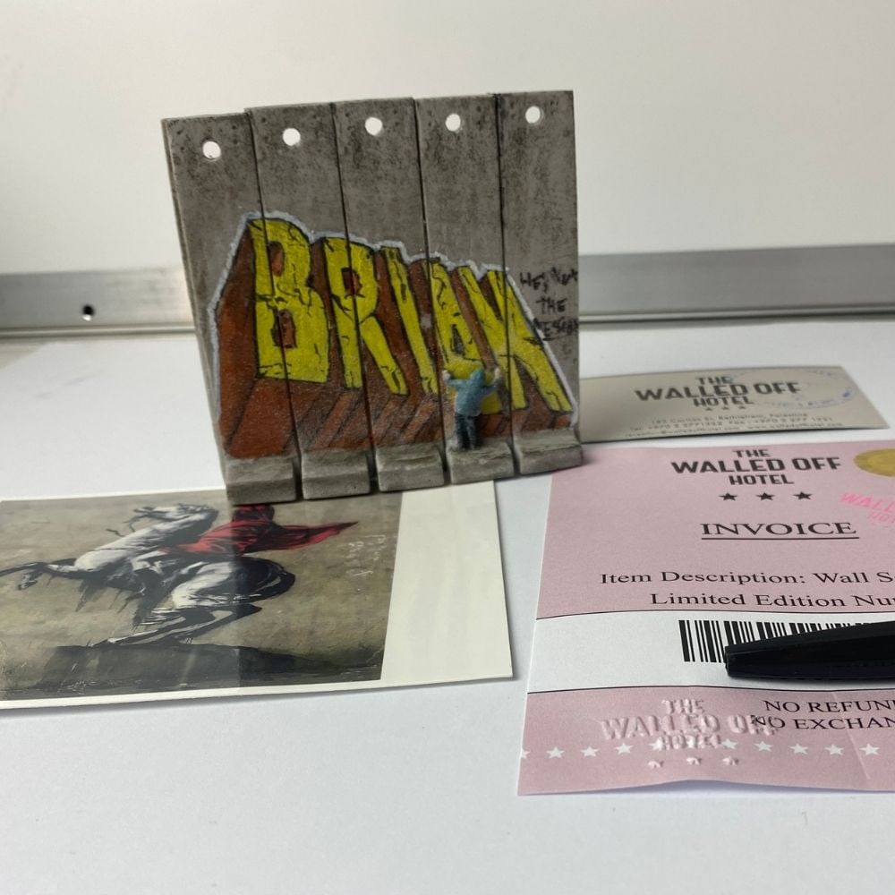 The Walled Off Hotel- Banksy, Wall Section, Original, Limited Edition, - 6