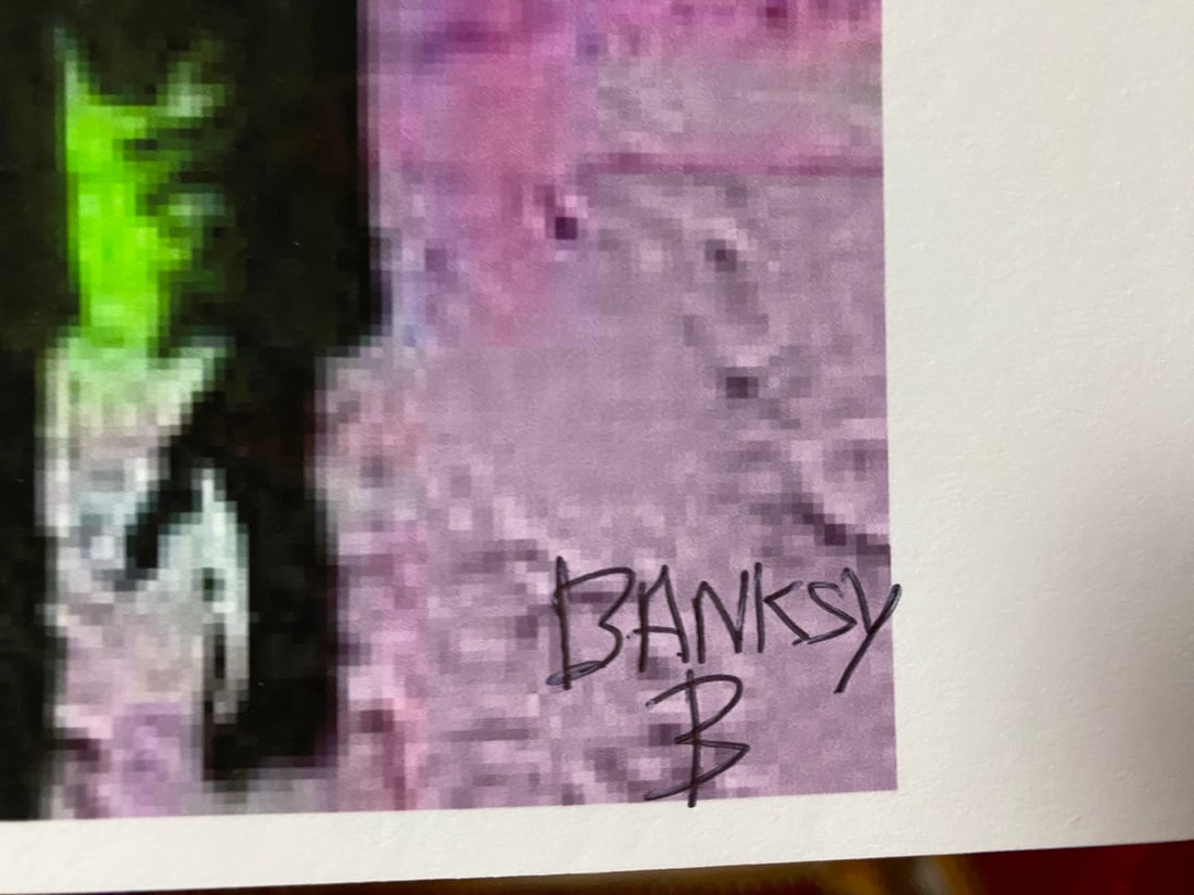 Banksy, In the manner of”, COA. Walled Off Hotel, Original, Limited Edition. Signed. Numbered - 3