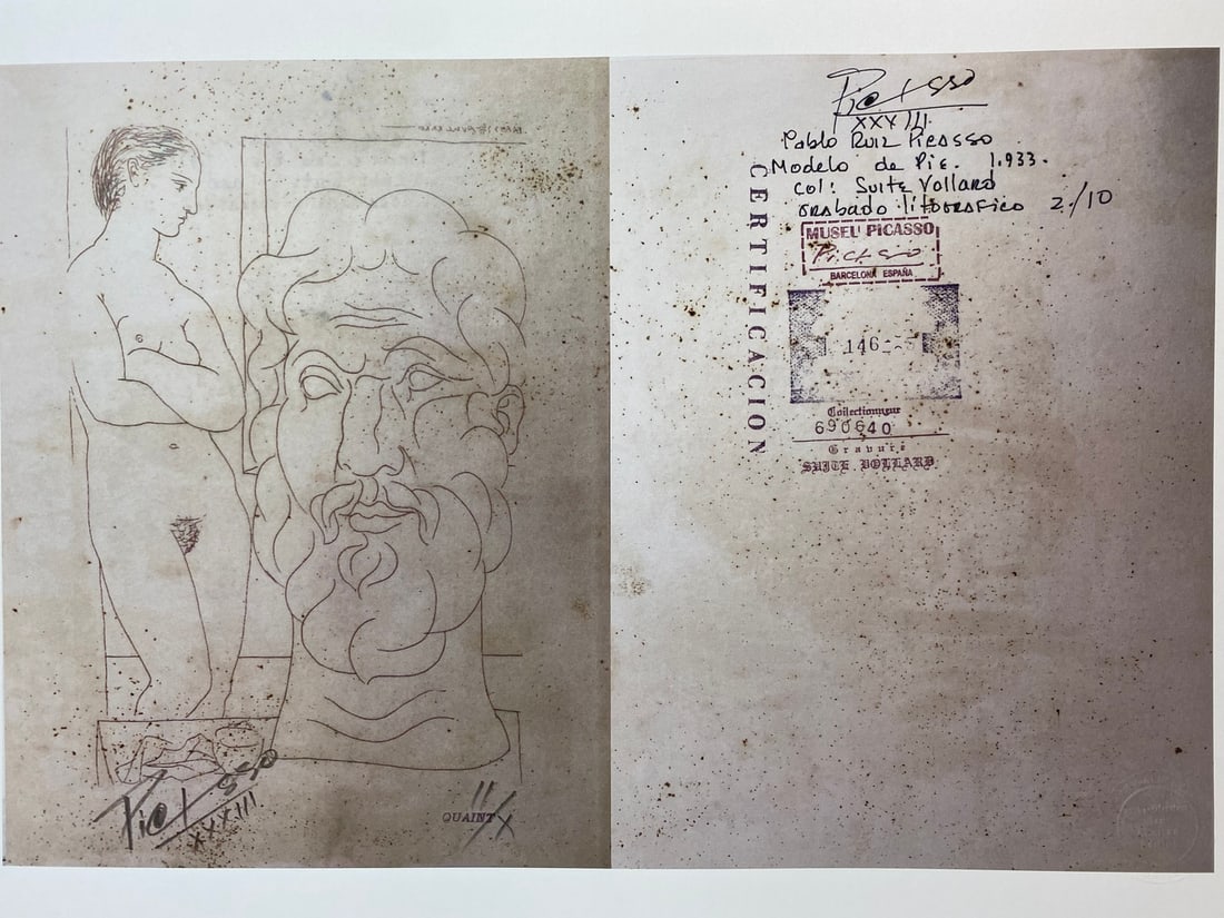 Pablo Picasso, Original Print, Limited Edition, Gallery Seal, Stamped, - 2