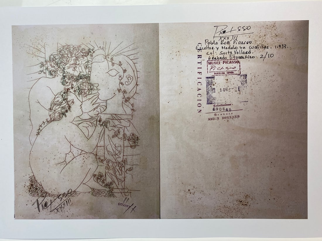 Pablo Picasso, Original Print, Limited Edition, Gallery Seal, Stamped, (1 of 9)