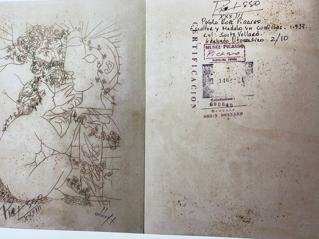 Pablo Picasso, Original Print, Limited Edition, Gallery Seal, Stamped, - 2