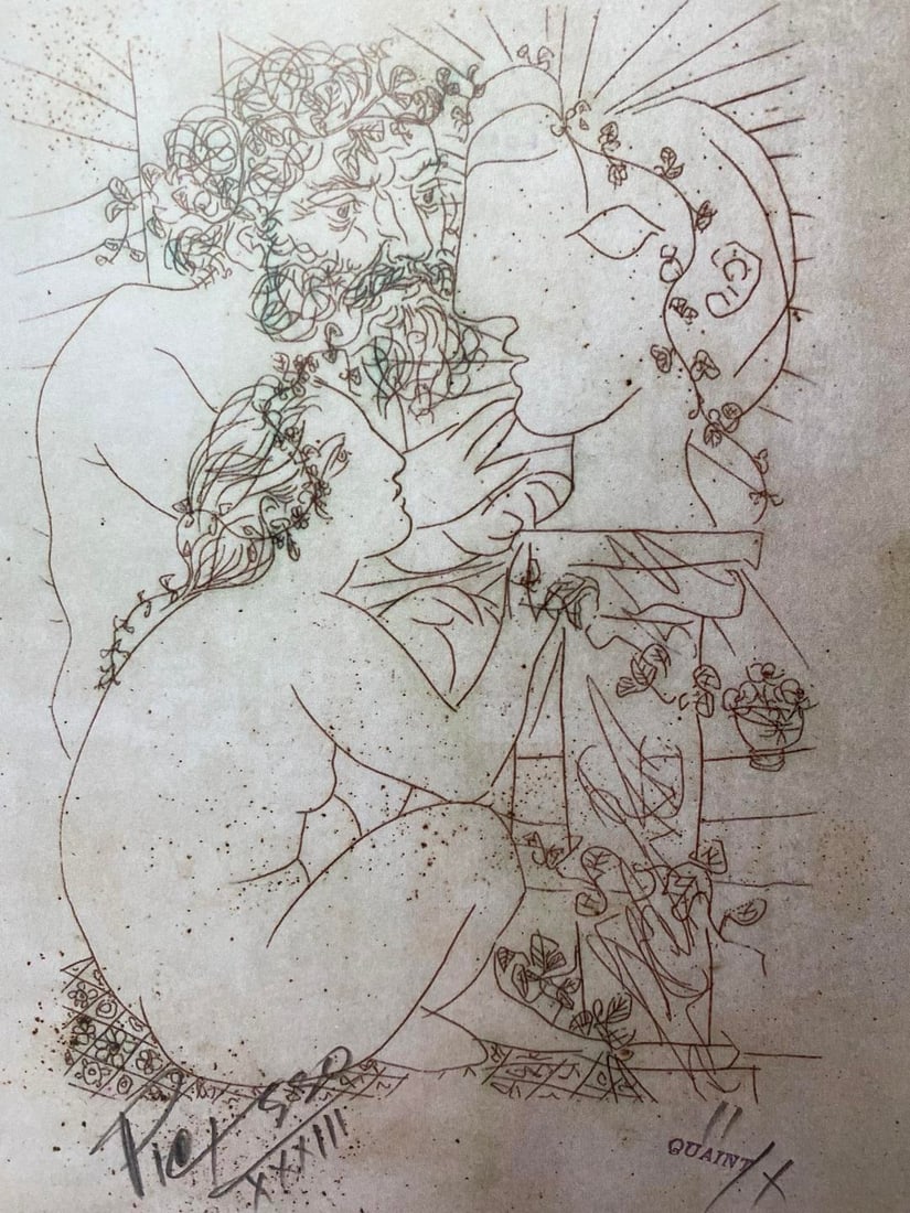 Pablo Picasso, Original Print, Limited Edition, Gallery Seal, Stamped, - 4