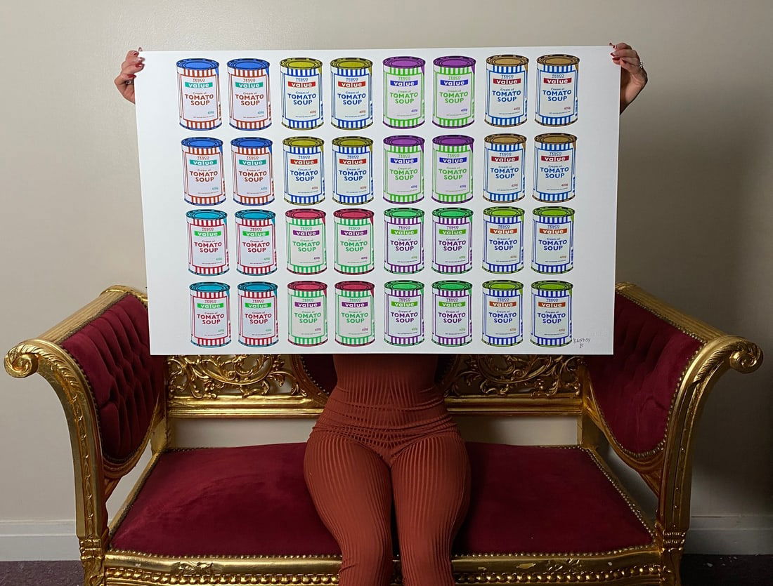 Banksy, In the manner of”, COA. Walled Off Hotel, Original, Limited Edition. Signed. Numbered. - 2