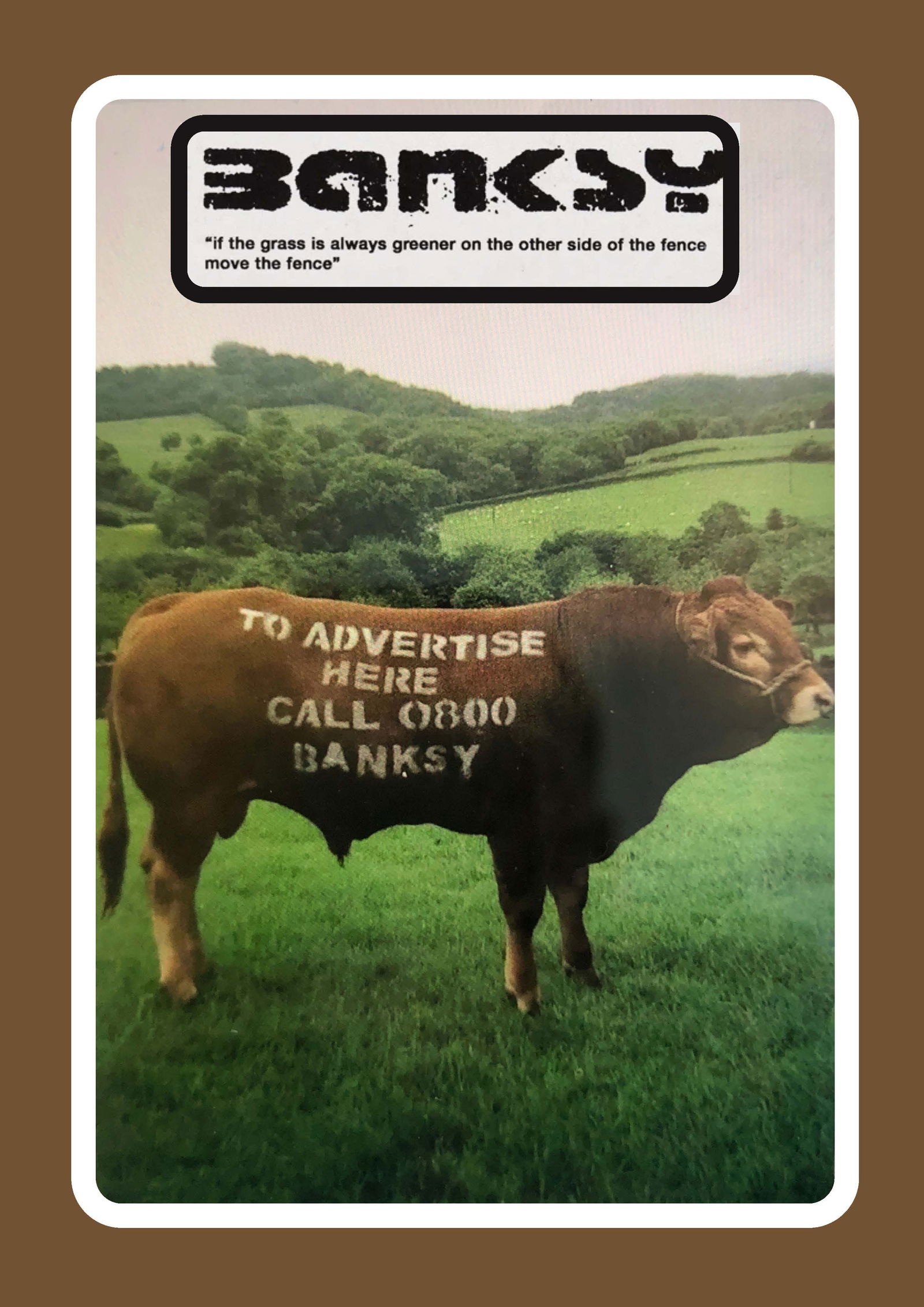 Banksy- Turf War Poster- Call Banksy: Banksy- Turf War Poster- Call Banksy 2022 Screen print on paper, Solid Finishing: Classic (250 gsm gloss) Limited Edition of 1000 Numbered and Stamped / seal Sizes- 420 X594mm