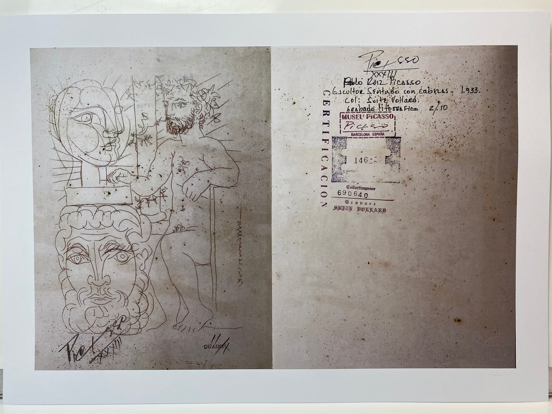 Pablo Picasso, Original Print, Limited Edition, Gallery Seal, Stamped, (1 of 9)