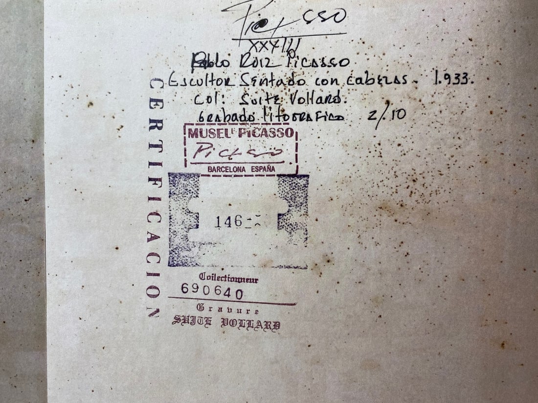 Pablo Picasso, Original Print, Limited Edition, Gallery Seal, Stamped, - 2