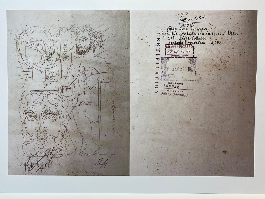 Pablo Picasso, Original Print, Limited Edition, Gallery Seal, Stamped, - 6