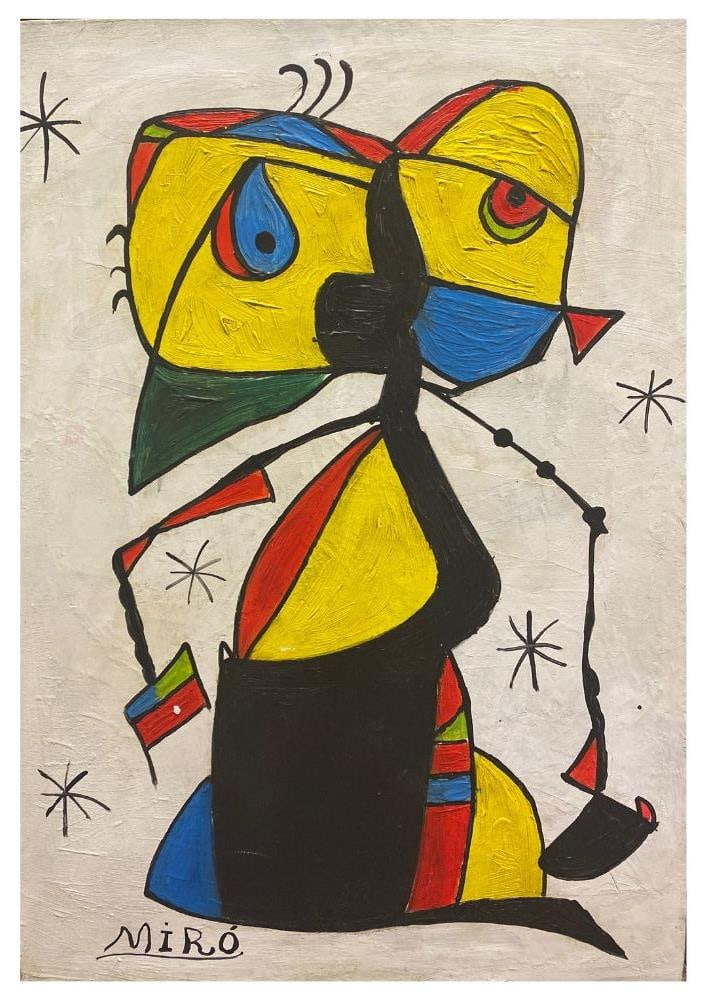 Joan Miro Original Print, Limited Edition, Gallery Seal, Stamped,: Joan Miro Original Print, Limited Edition, Gallery Seal, Stamped, Digital print on paper, Solid Finishing: Classic (300gsm) Limited Edition of 2500 Numbered and Stamped Sizes- 32 x 45cm