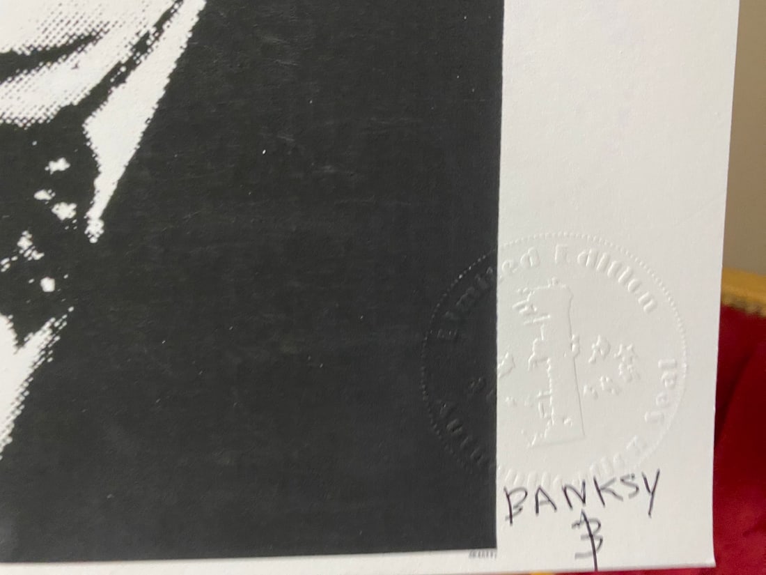 Banksy, In the manner of”, COA. Walled Off Hotel, Original, Limited Edition. Signed. Numbered. - 3