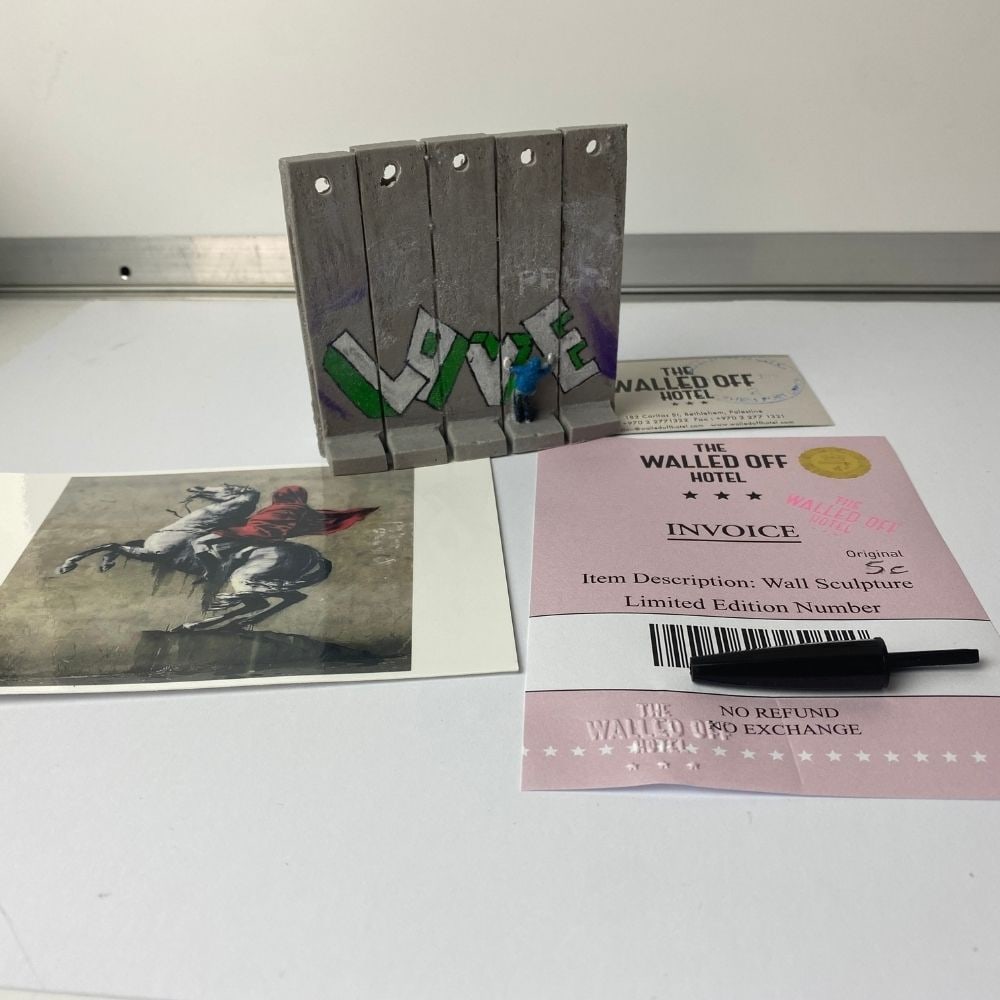 The Walled Off Hotel- Banksy, Wall Section, Original, Limited Edition, - 2