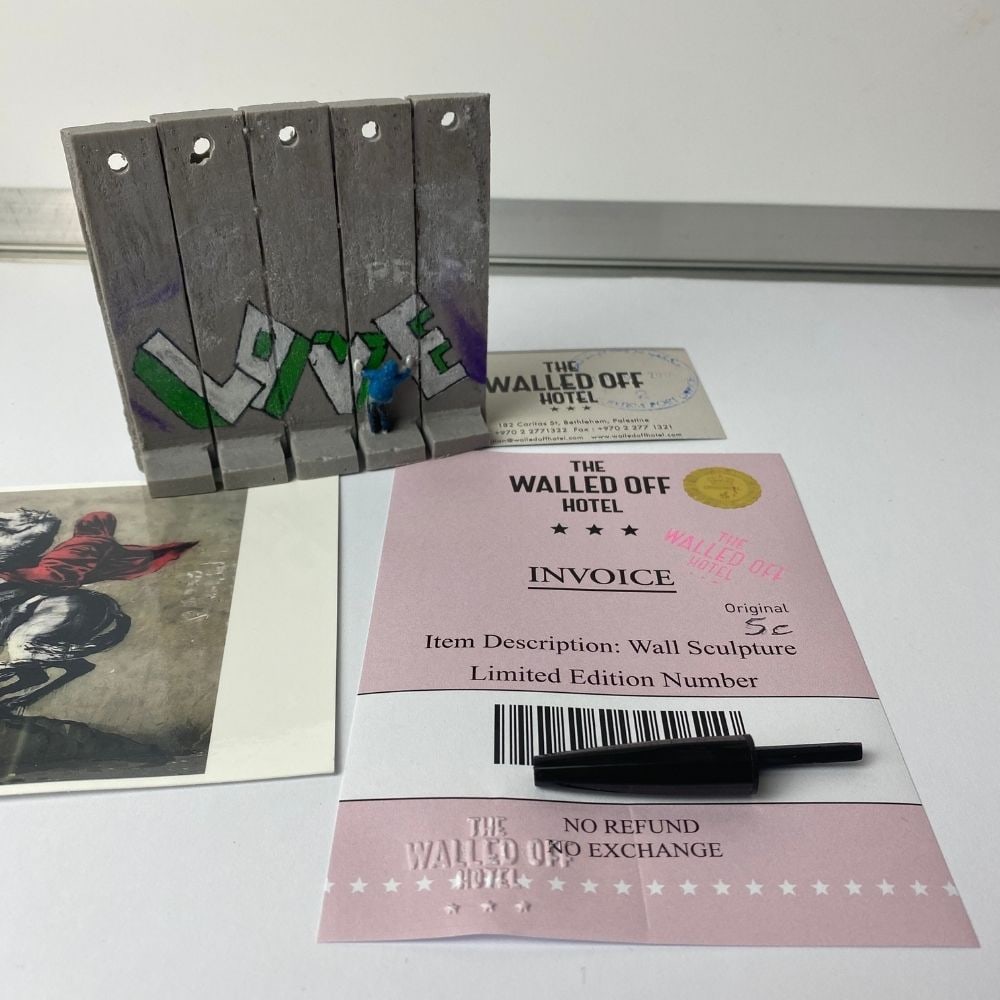 The Walled Off Hotel- Banksy, Wall Section, Original, Limited Edition, - 3