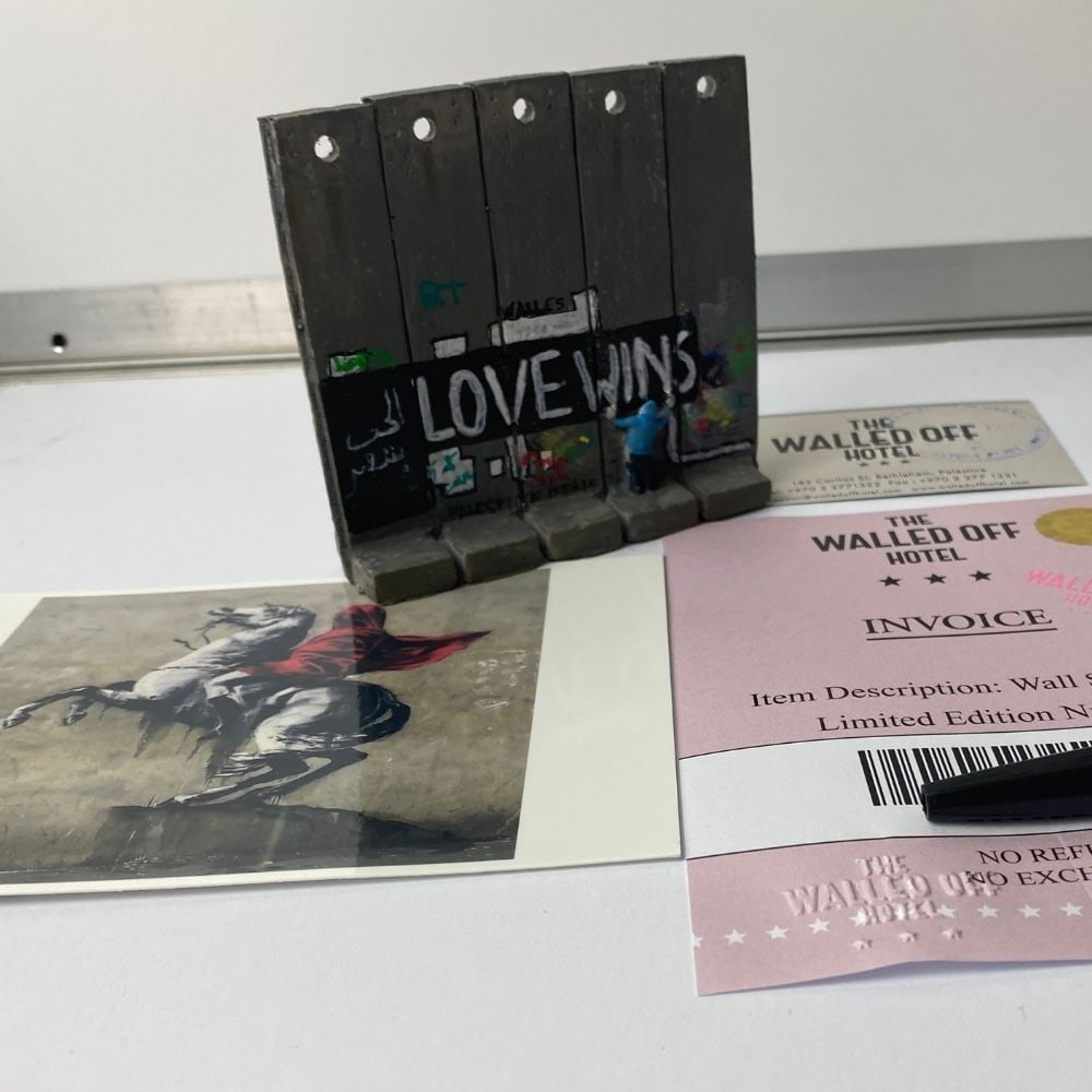 The Walled Off Hotel- Banksy, Wall Section, Original, Limited Edition, - 2