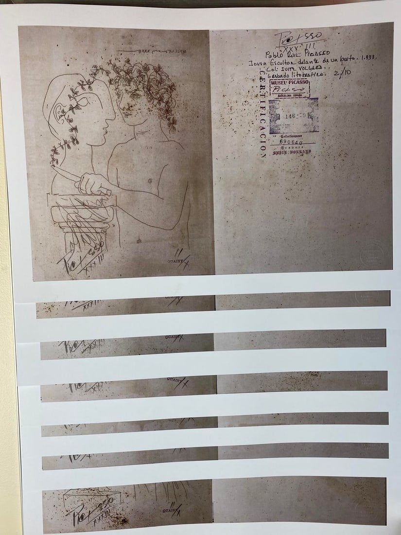 Pablo Picasso, Original Print, Limited Edition, Gallery Seal, Stamped, Full Set (1 of 5)