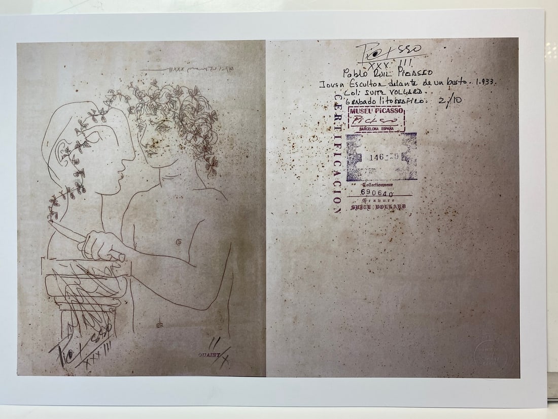 Pablo Picasso, Original Print, Limited Edition, Gallery Seal, Stamped, - 2