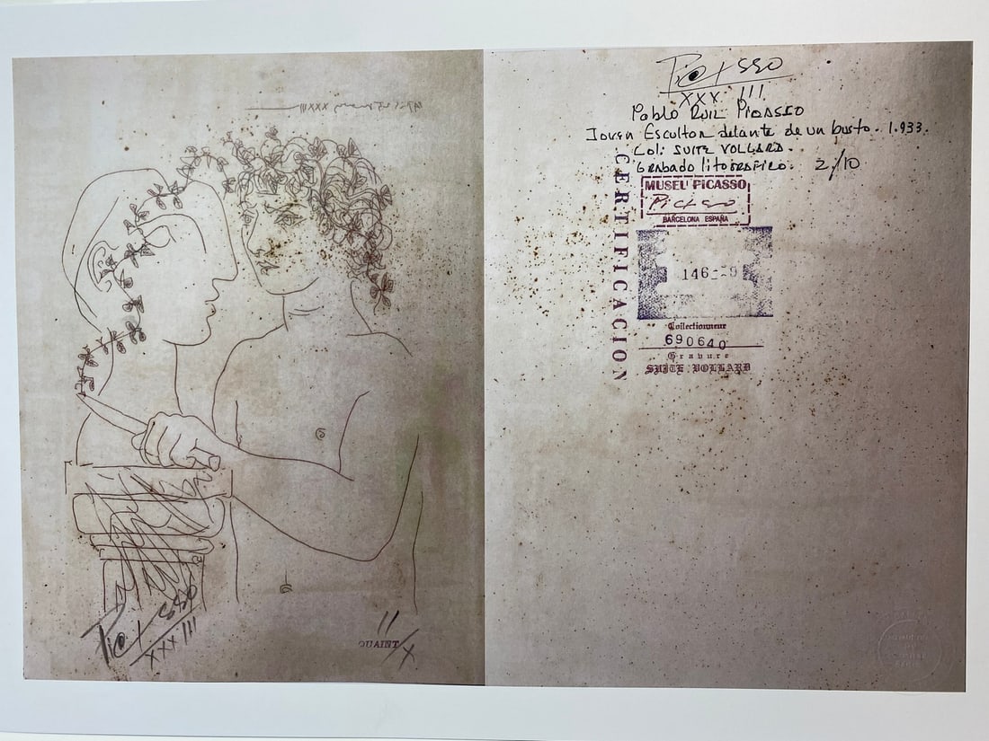 Pablo Picasso, Original Print, Limited Edition, Gallery Seal, Stamped, - 3