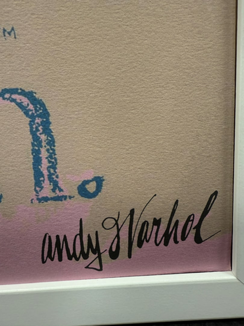 ANDY WARHOL RARE 1986 LMD ED LARGE FINE ART LITHOGRAPH PRINT~(23 1/2"" W X 23 5/8"" H) - 2