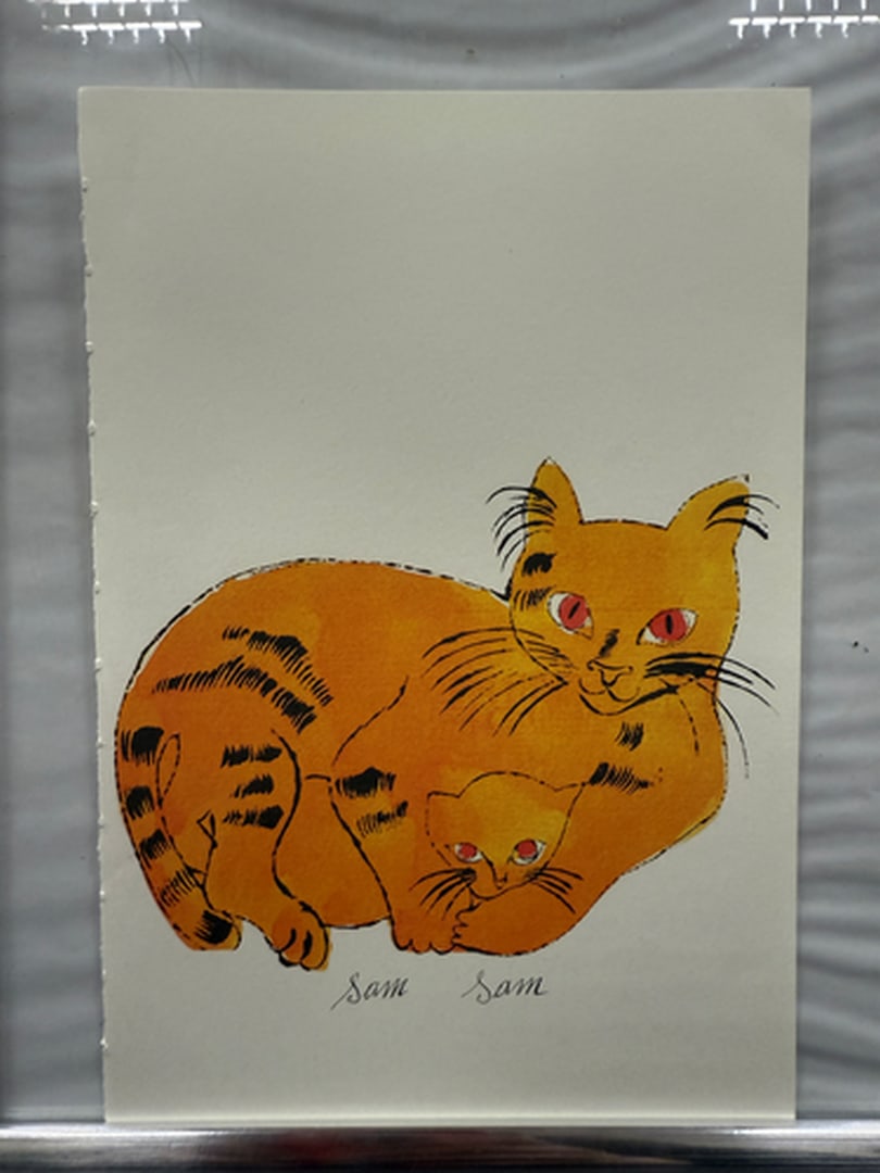 Andy Warhol, Page From a Book, 25 Cats,Sam and Blue Pussy, Rare, Edition, page Size- 22cm x 14cm.: Andy Warhol, Page From a Book, 25 Cats,Sam and Blue Pussy, Rare, Edition, page Size- 22cm x 14cm.