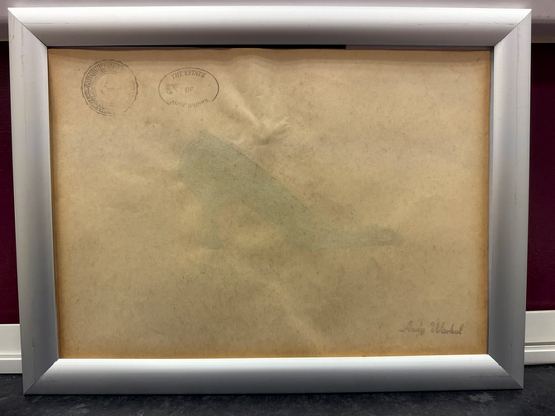 Andy Warhol- (After) Drawing on Paper. Signed Stamped on verso, - 3