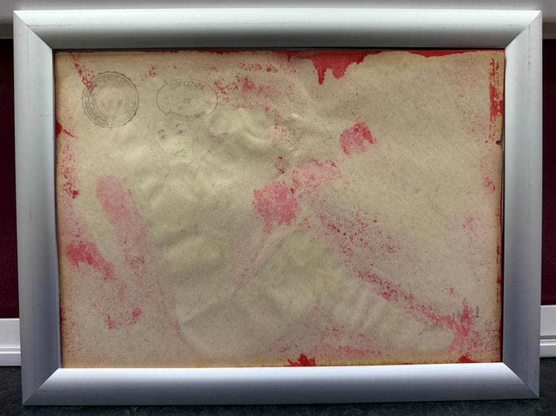 Andy Warhol- (After) Drawing on Paper. Signed Stamped on verso, - 2