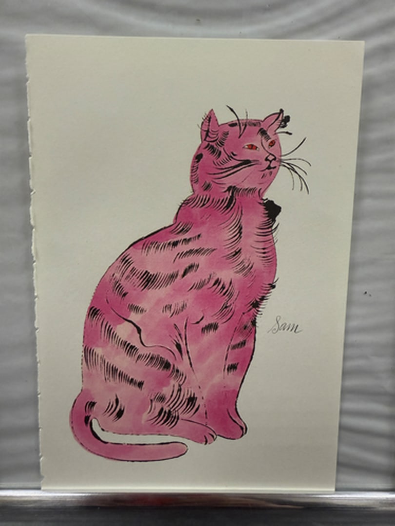 Andy Warhol, Page From a Book, 25 Cats,Sam and Blue Pussy, Rare, Edition, page Size- 22cm x 14cm.: Andy Warhol, Page From a Book, 25 Cats,Sam and Blue Pussy, Rare, Edition, page Size- 22cm x 14cm.