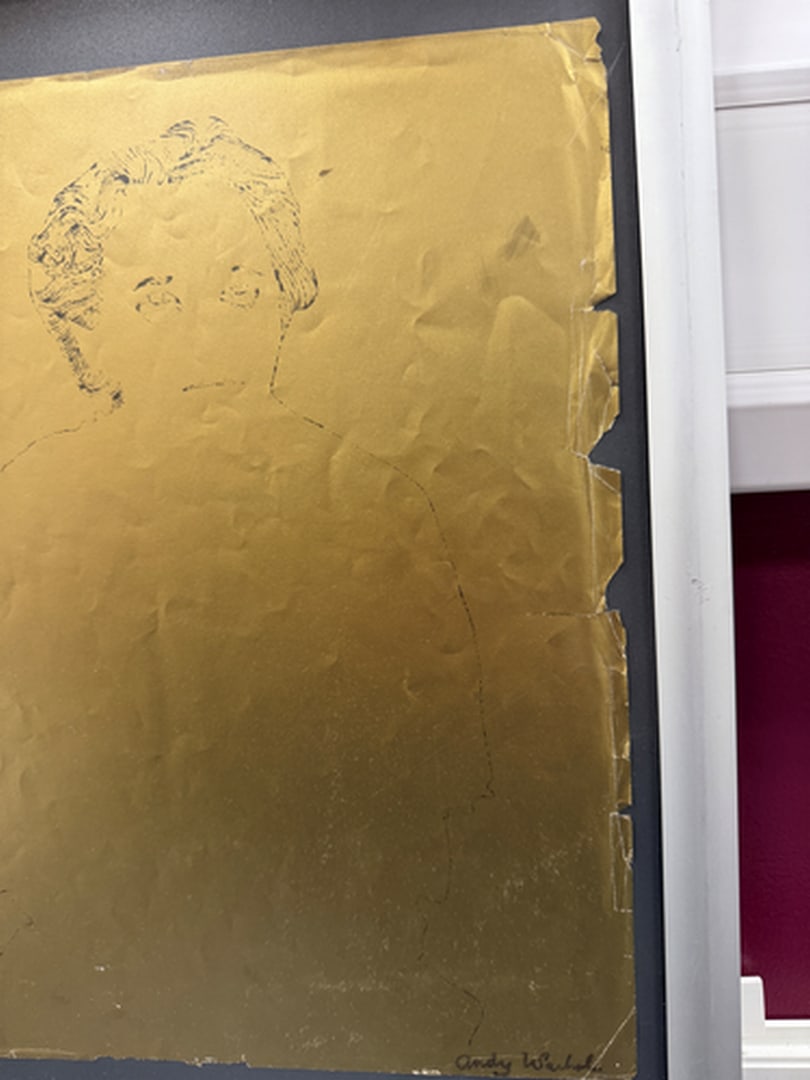 ANDY Warhol, Original Foil Page, Gold Book Eddition, Hand Signed, Framed - 5