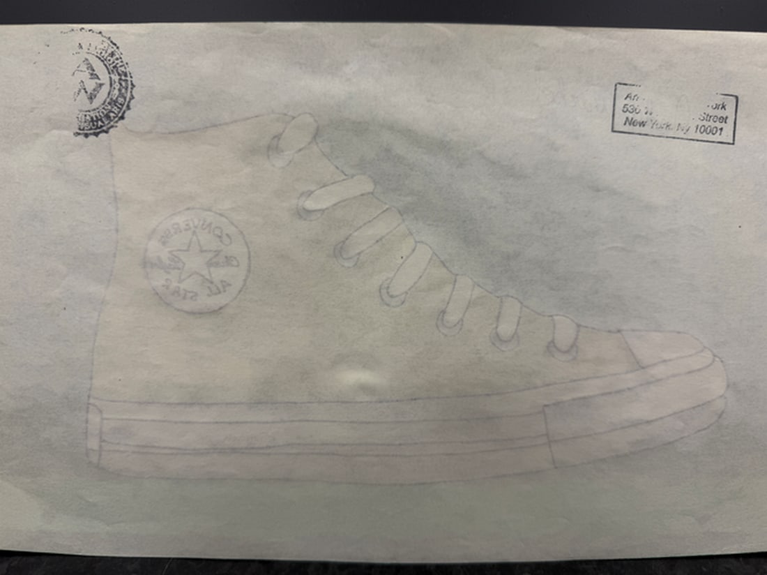 Andy Warhol- (After) Drawing on Paper. Signed Stamped on verso, - 2