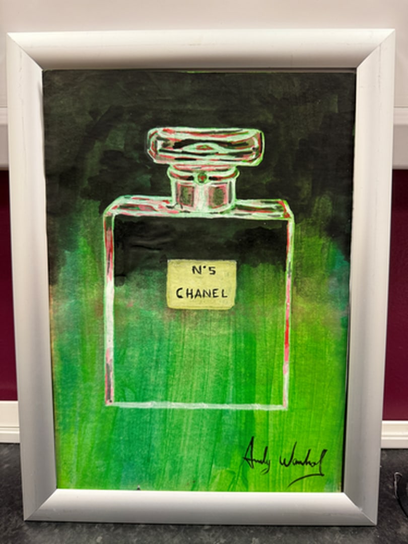 Andy Warhol- (After) Drawing on Paper. Signed Stamped on verso, (1 of 3)