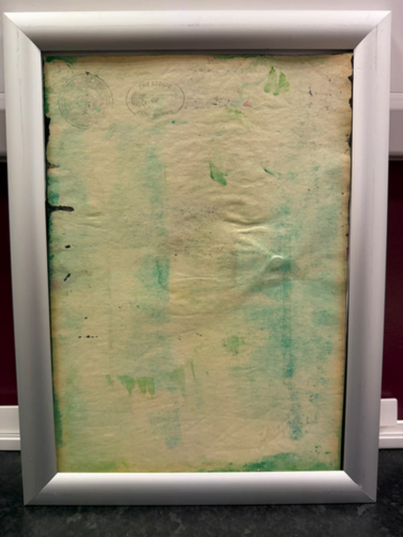 Andy Warhol- (After) Drawing on Paper. Signed Stamped on verso, - 2