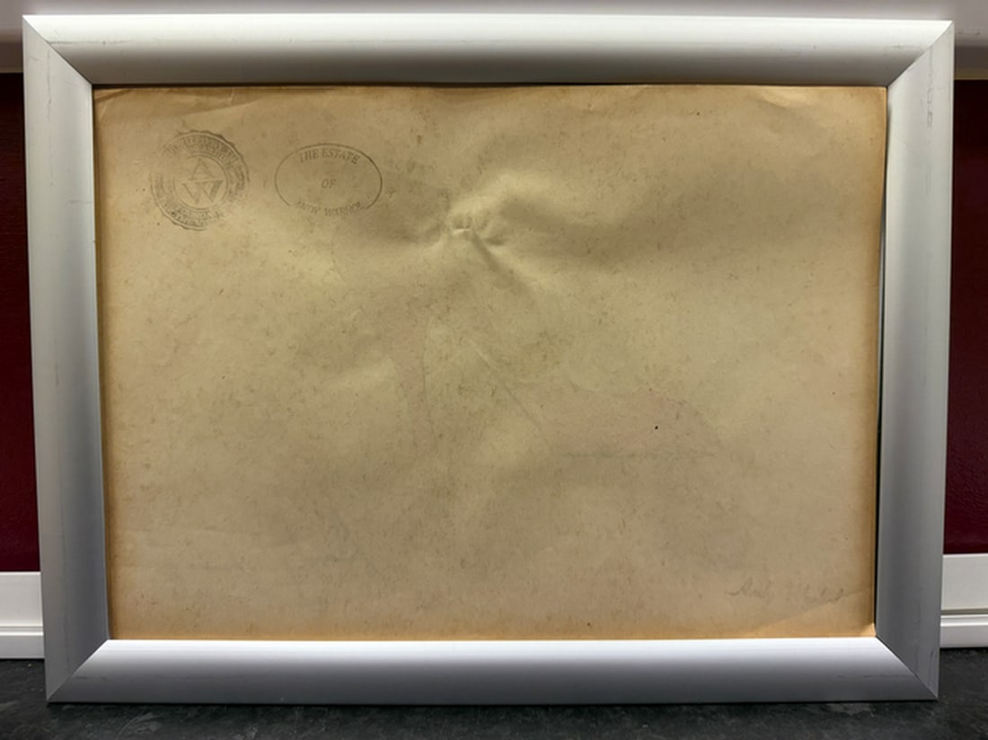 Andy Warhol- (After) Drawing on Paper. Signed Stamped on verso, - 2