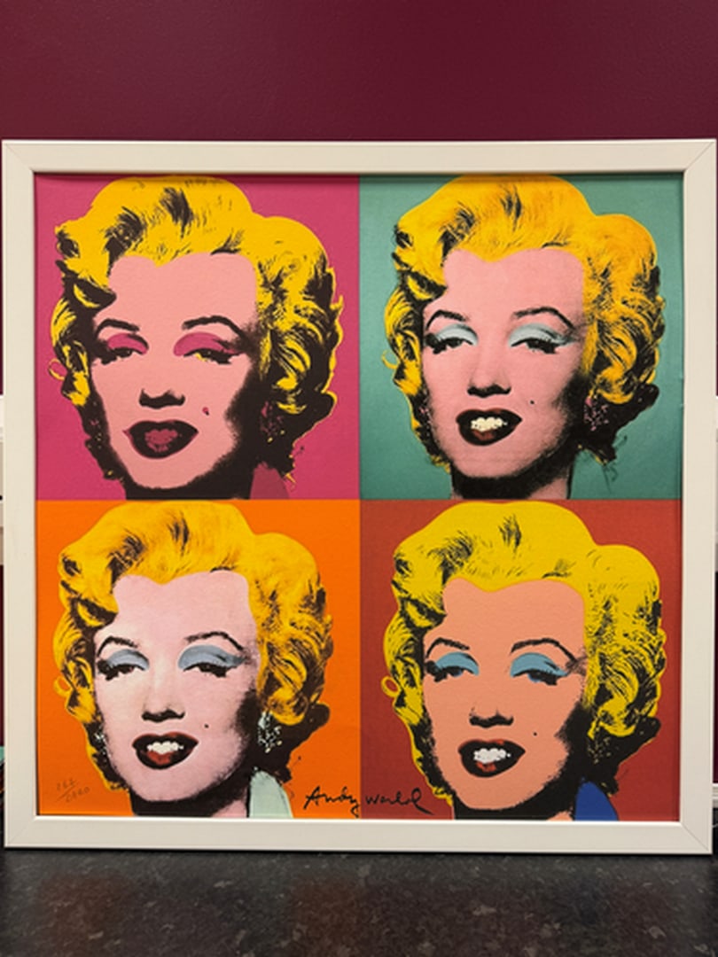 ANDY WARHOL RARE 1986 LMD ED LARGE FINE ART LITHOGRAPH PRINT~(23 1/2"" W X 23 5/8"" H) (1 of 3)