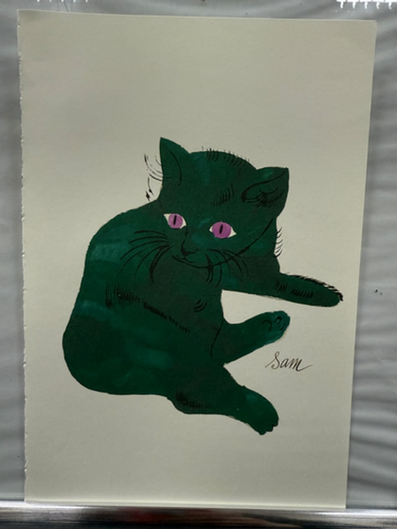 Andy Warhol, Page From a Book, 25 Cats,Sam and Blue Pussy, Rare, Edition, page Size- 22cm x 14cm.: Andy Warhol, Page From a Book, 25 Cats,Sam and Blue Pussy, Rare, Edition, page Size- 22cm x 14cm.