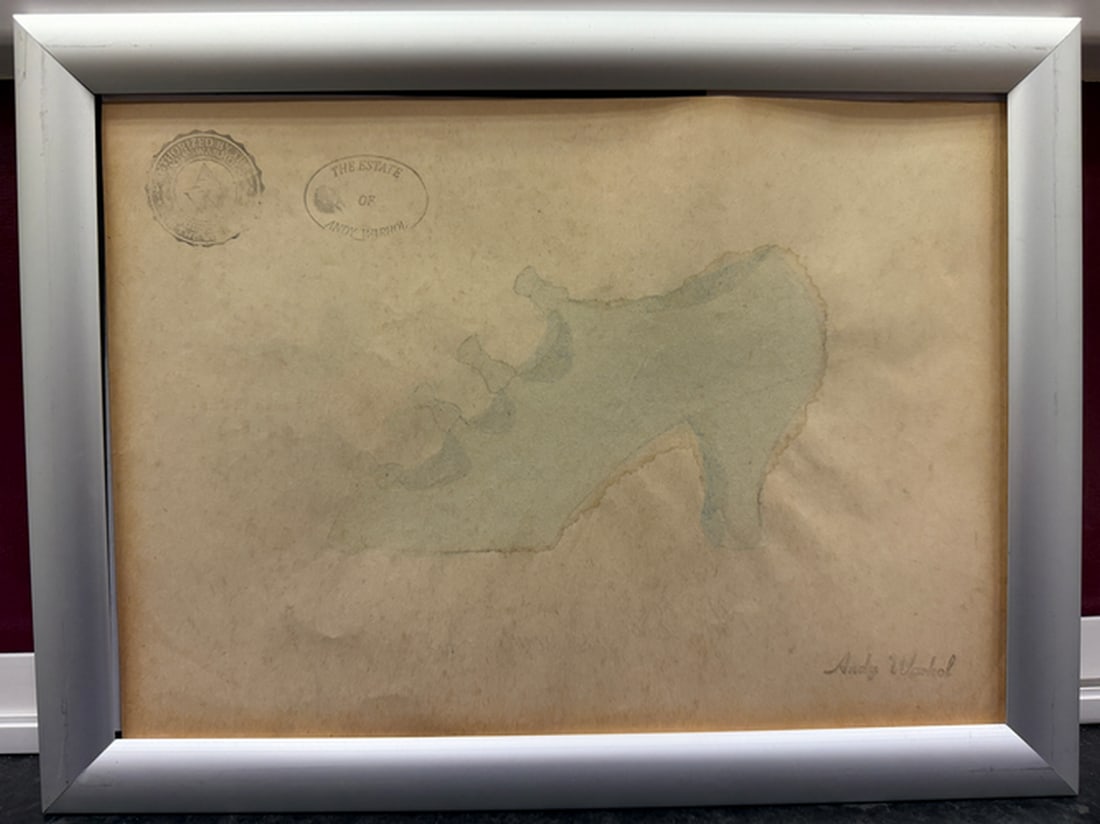 Andy Warhol- (After) Drawing on Paper. Signed Stamped on verso, - 2